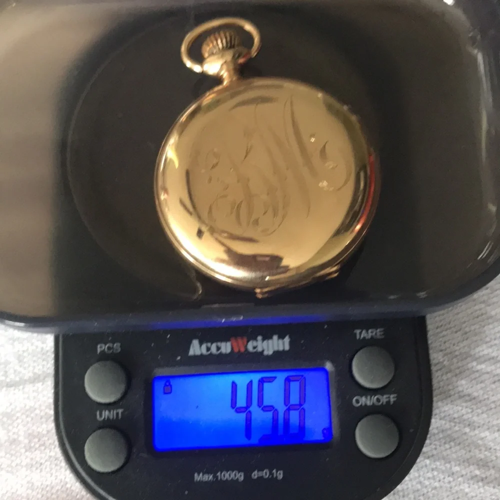 Rare 122yr.Old Solid 14K Gold Diamond Case Elgin 7J Moon&Star Pocket Watch. Runs - Picture 13 of 17